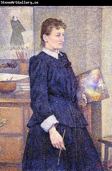 Theo Van Rysselberghe Anna Boch in her Atelier